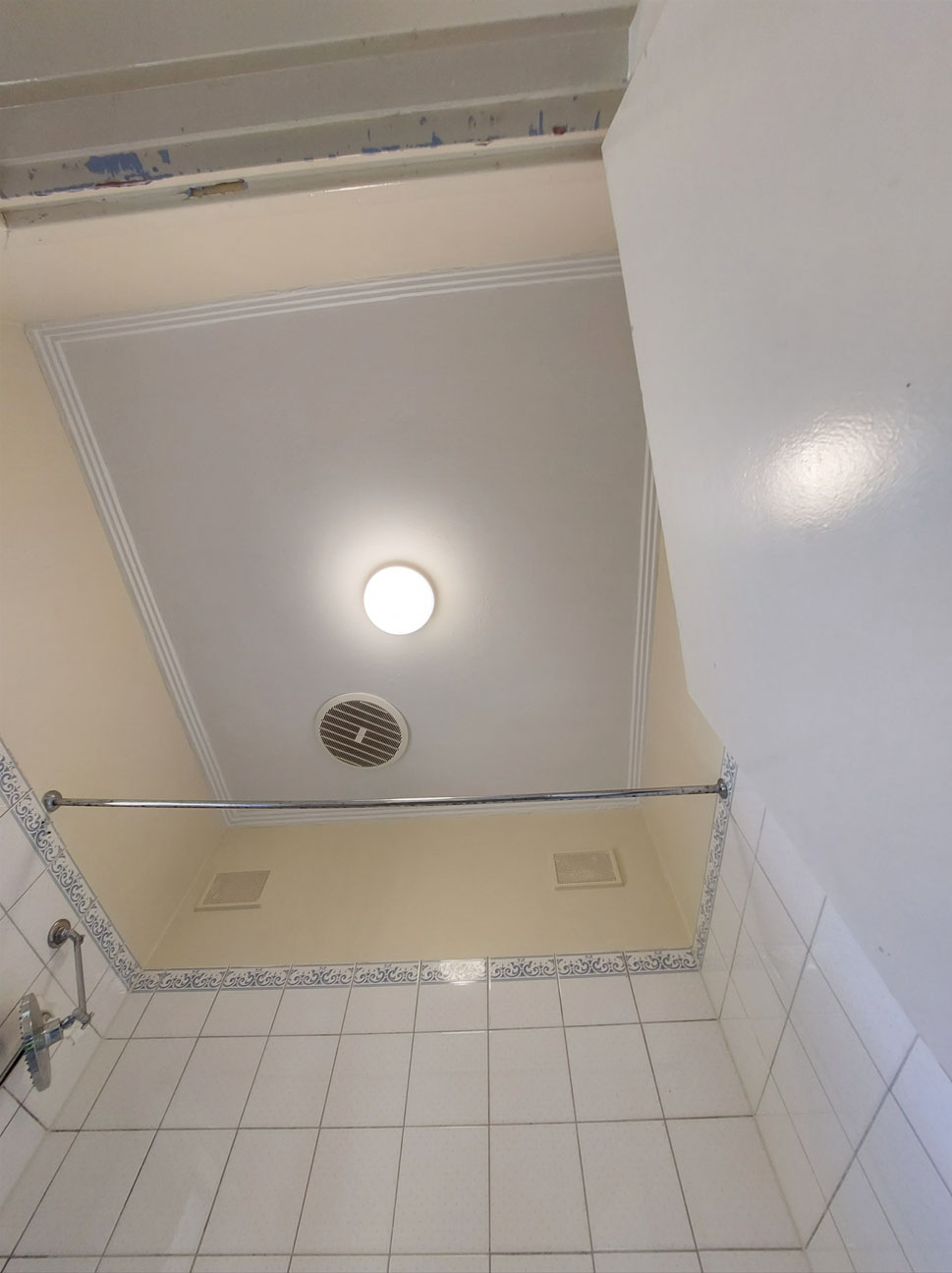 Residential bathroom mouldy ceiling after in Perth